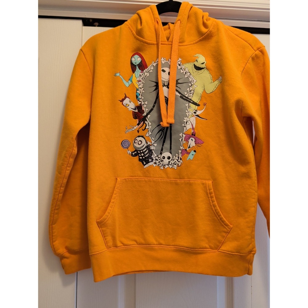 The Nightmare Before Christmas Disney Women's Hoodie Small Orange Long Sleeve